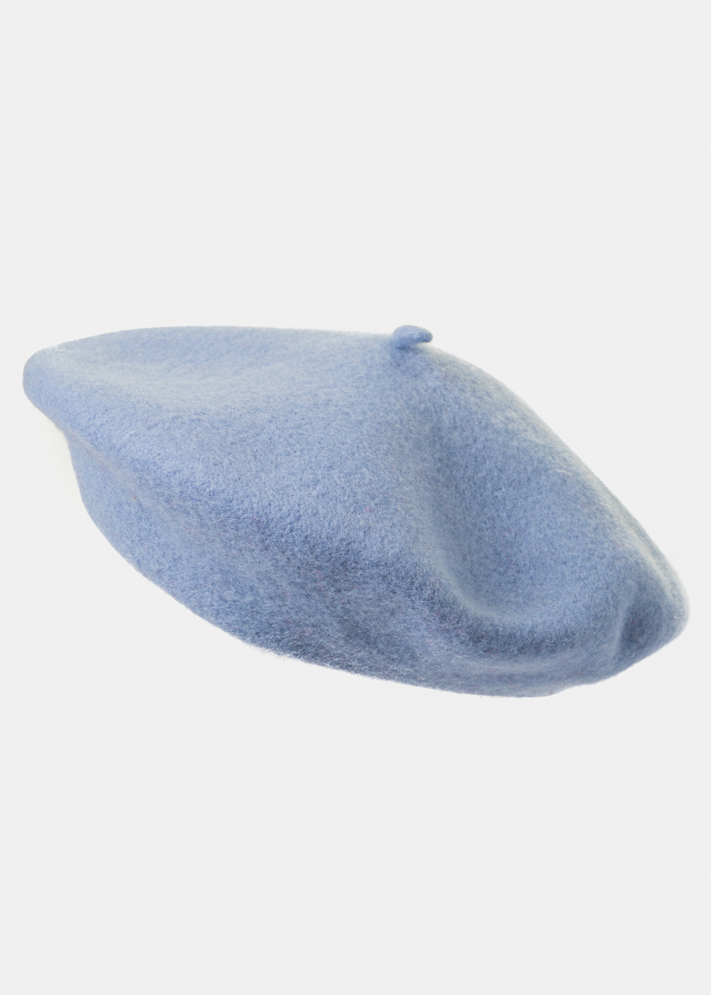 Light Blue Wool Beret Hat